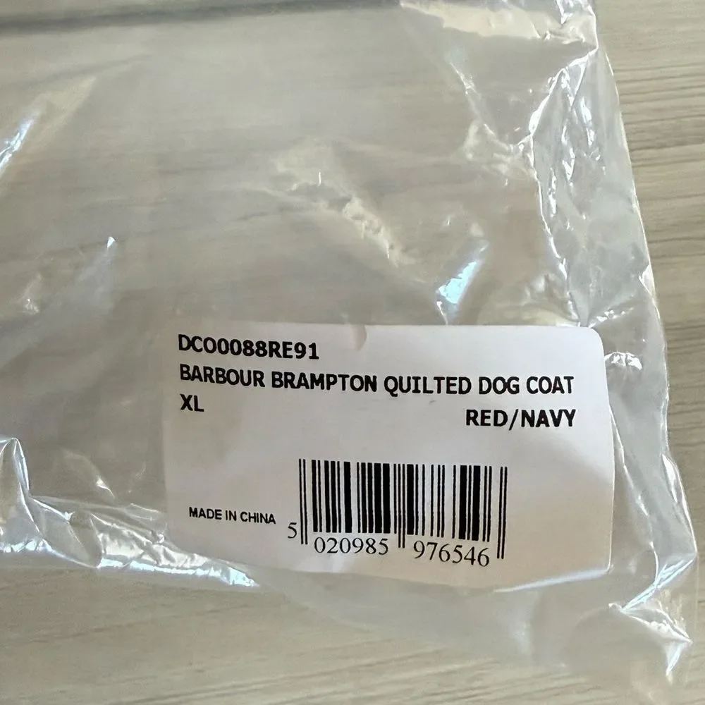 Barbour Brampton Quilted Dog Coat Navy XL NWT IN PACKAGE